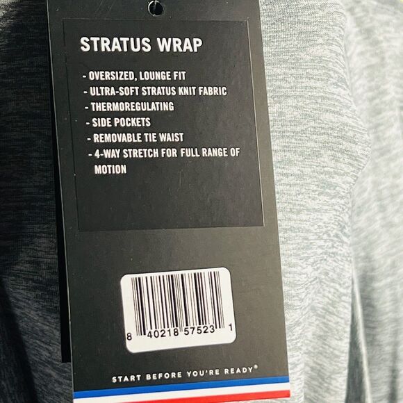 Fourlaps Stratus Wrap Cardigan Heather Gray Belted Robe Comfort Leisure Preppy - Picture 14 of 16